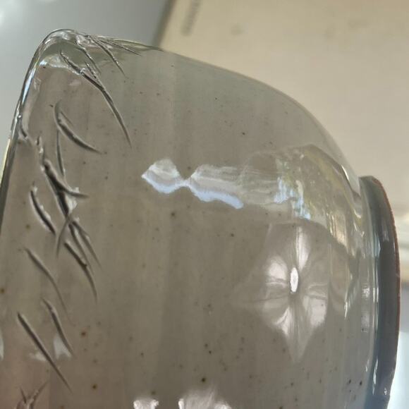 Studio Art Pottery Handmade Bowl Speckled Gray W/ Glossy Finish Signed By Anne C - Picture 7 of 16